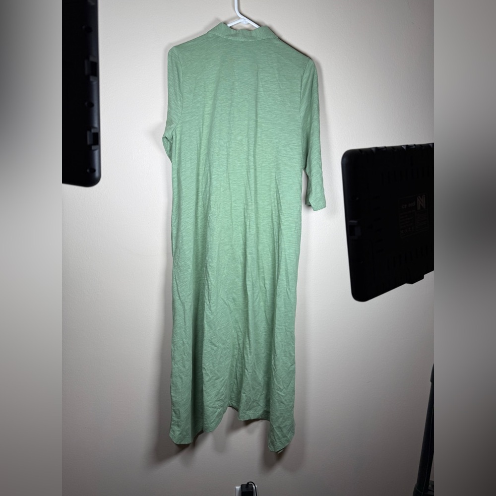 Soft Surroundings Danielle ¾ Sleeve Cotton Maxi Dress Size LP Teacher Office - Picture 6 of 16